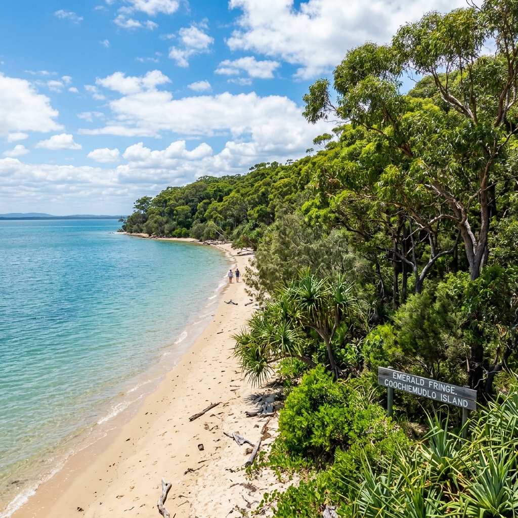 Emerald Fringe forest meeting the shoreline