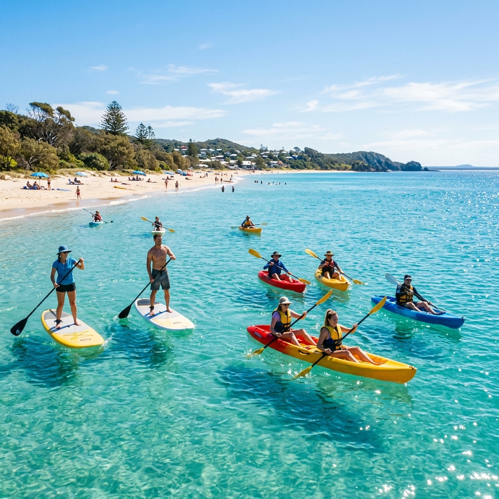 Kayaking Moreton Bay